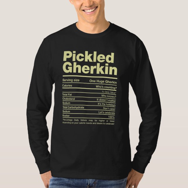 Camiseta Gherkin Nutrition Facts Hanukkah Jewish F (Frente)