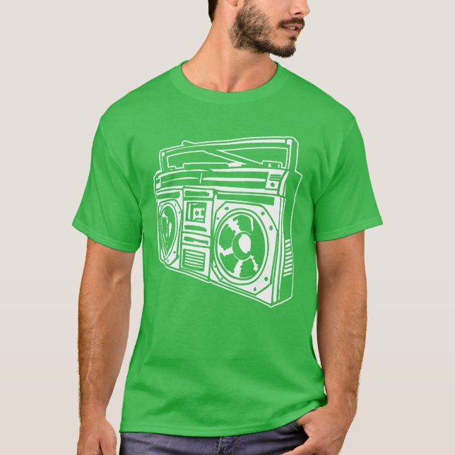 Camiseta Ghetto Blaster 80 s 90 s Hip Hip Rap Classic retro (Frente)