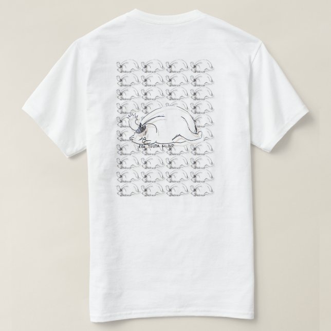 Camiseta Ghibli unisex denominado "irritou o gato" (Verso do Design)
