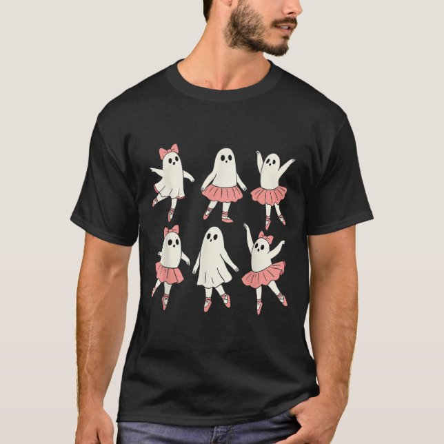 Camiseta Ghost Ballerina Ballet Dance Teacher Halloween Cos (Frente)