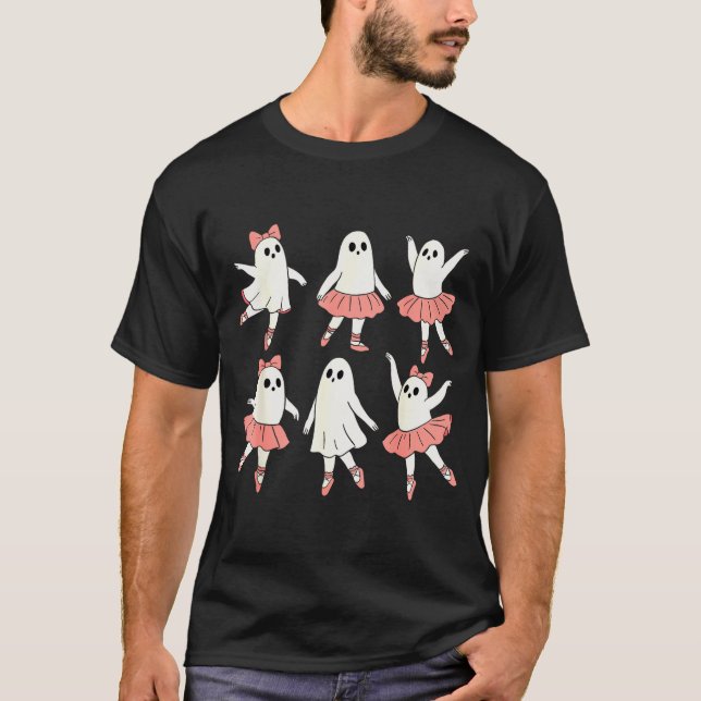 Camiseta Ghost Ballerina Ballet Dance Teacher Halloween Cos (Frente)