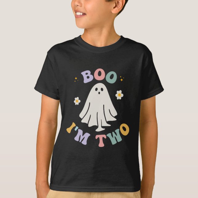 Camiseta Ghost Boo, sou Crianças de Dois Anos segundos aniv (Frente)