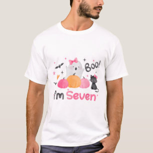 Camiseta Ghost Boo, tenho 7 anos, crianças de Halloween 7