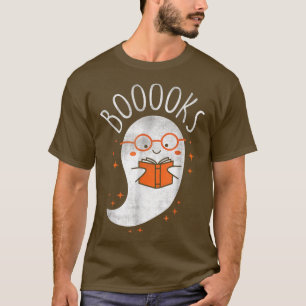 Camiseta Ghost Book Bonito Lendo Professora Escola Engraçad
