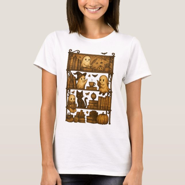 Camiseta Ghost book nerd png • Ghost books png • Boo ghost  (Frente)