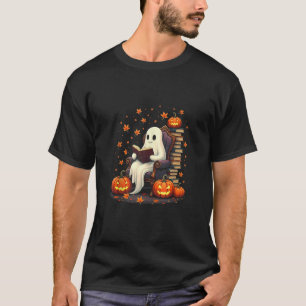 Camiseta Ghost Book Reader Lading Book Lover Professor Engr