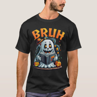 Camiseta Ghost Bruh Boo Lendo livro Engraçado Fúria Hall da