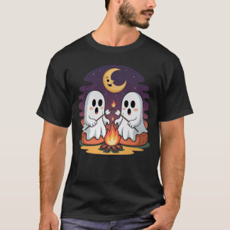 Camiseta Ghost Campfire Marshmallow Cute Cozy Halloween