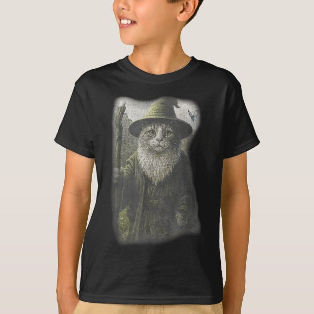 Camiseta Ghost Cat Meme Catdalf H (Frente)