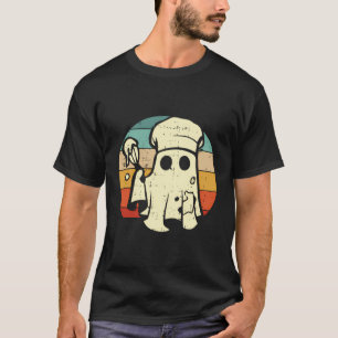 Camiseta Ghost Chef Halloween Costume Ghoul Cook Cu Cozinha
