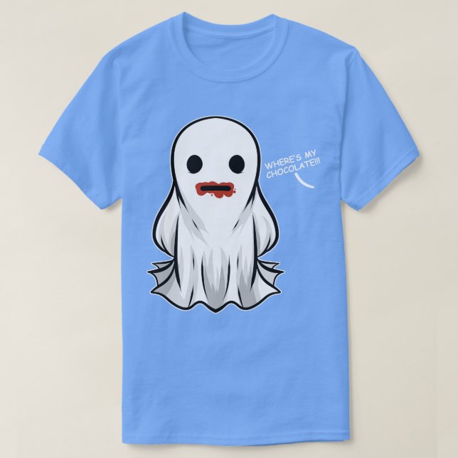 Camiseta Ghost Comeu Chocolate Onde Está Meu Salão De Choco (Frente do Design)