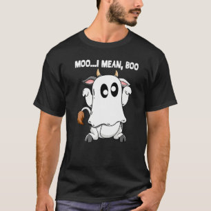 Camiseta Ghost Cow Moo I Quer Dizer Boo Halloween, Vaca Lov