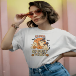 Camiseta Ghost da bruxa-branca Spooky Vibes Figurino de Hal