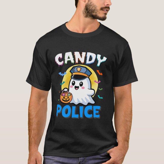 Camiseta Ghost Dia de as Bruxas engraçado Ghost Candy Sec (Frente)