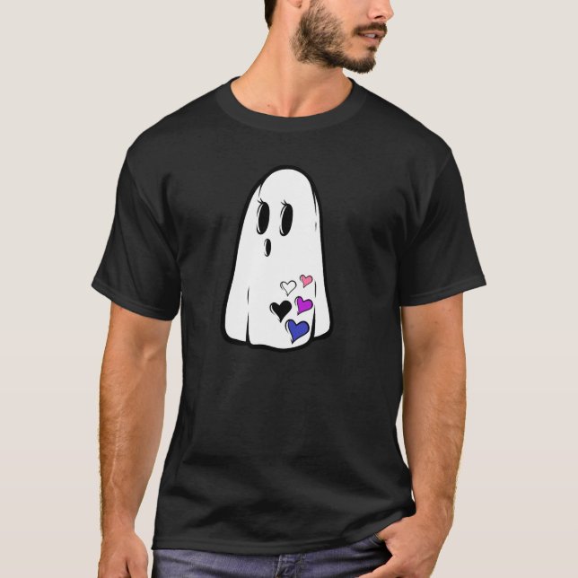 Camiseta Ghost do Orgulho Genderfluido (Frente)