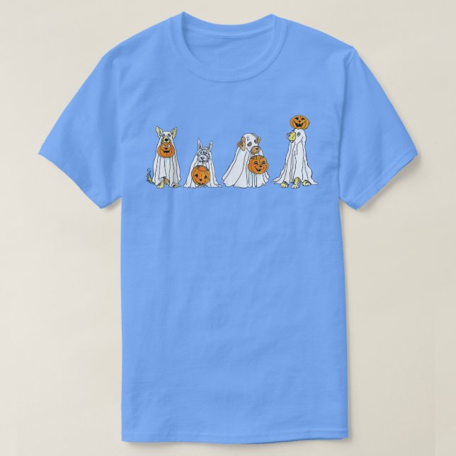 Camiseta Ghost Dog Fácil, Fácil Cachorro de Cartoon  (Frente do Design)