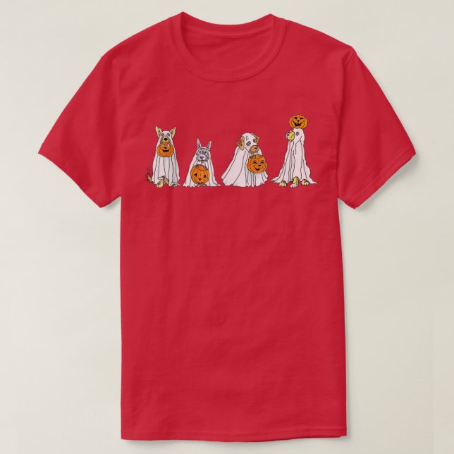 Camiseta Ghost Dog Fácil, Fácil Cachorro de Cartoon  (Frente do Design)