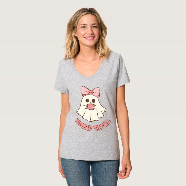 Camiseta Ghost Drink Coffee (Frente Completa)