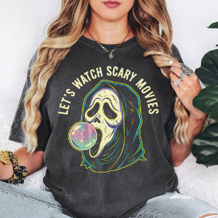 Camiseta Ghost Face Vamos Assistir Filmes de Terror Chiclet