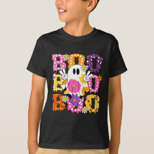 Camiseta Ghost Floral Boo Halloween Boy Ghost Spo