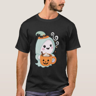 Camiseta Ghost Ghost Bebendo Pumpkin Spice Latte Ghost Hall