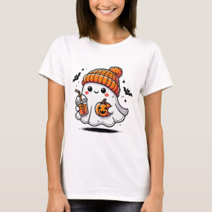 Camiseta Ghost Ghost Coffee Halloween Ghost Ice Cof
