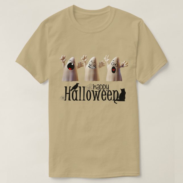 Camiseta Ghost Ghost Feliz Halloween (Frente do Design)