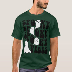 Camiseta Ghost Ghost Halloween Retro Groovy Spooky Diversão