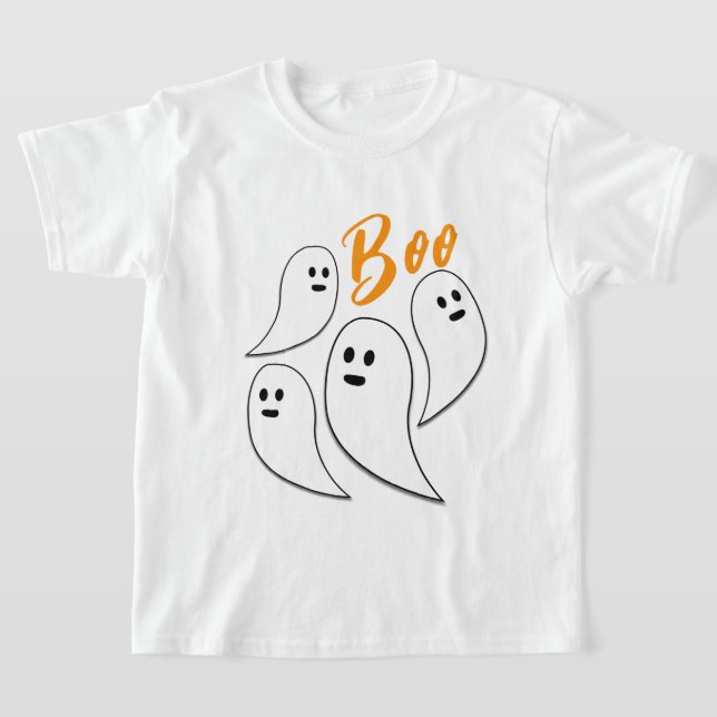 Camiseta Ghost Halloween Black White Standard Boo (Postura )