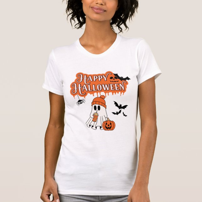 Camiseta Ghost Halloween Bonita (Frente)