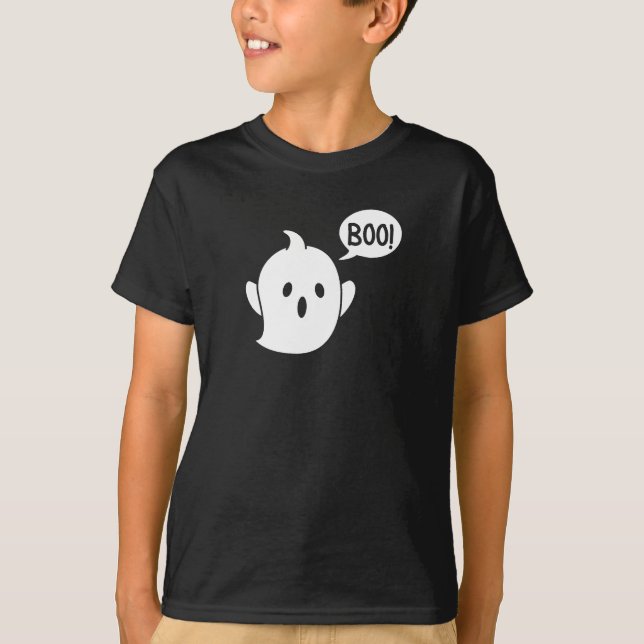 Camiseta Ghost Halloween bonito (Frente)