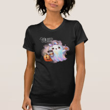 Camiseta Ghost Halloween Cute Iridescente