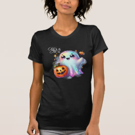 Camiseta Ghost Halloween Cute Iridescente