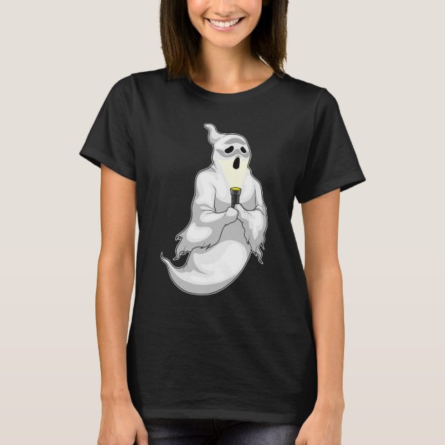 Camiseta Ghost Halloween Flashlight (Frente)