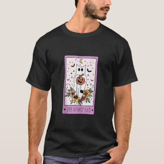 Camiseta Ghost Halloween Pumpkin Cat Lov