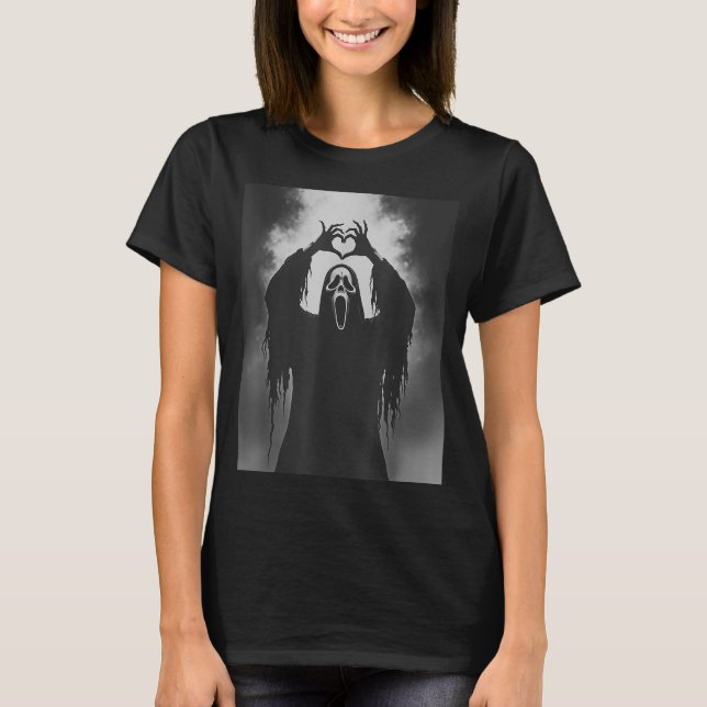 Camiseta Ghost Heart Hands Y Face Horror Ster Halloween  (Frente)
