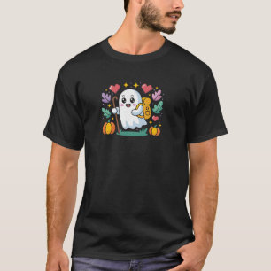 Camiseta Ghost Hiker Halloween Men Cute Spooky Hiking Adven