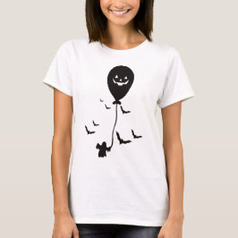 Camiseta Ghost Holding Balão - Ghost Desi bonito e simples