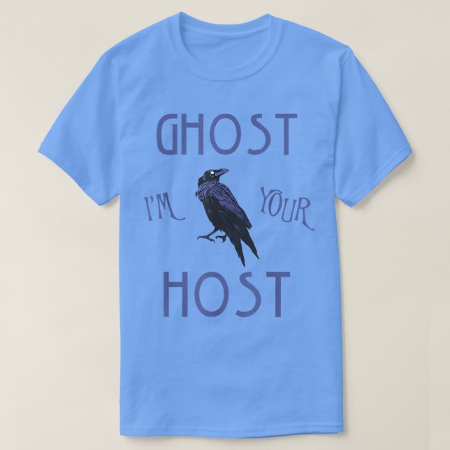 Camiseta Ghost Host Foolish Mortals Scary Theme Park Haunte (Frente do Design)