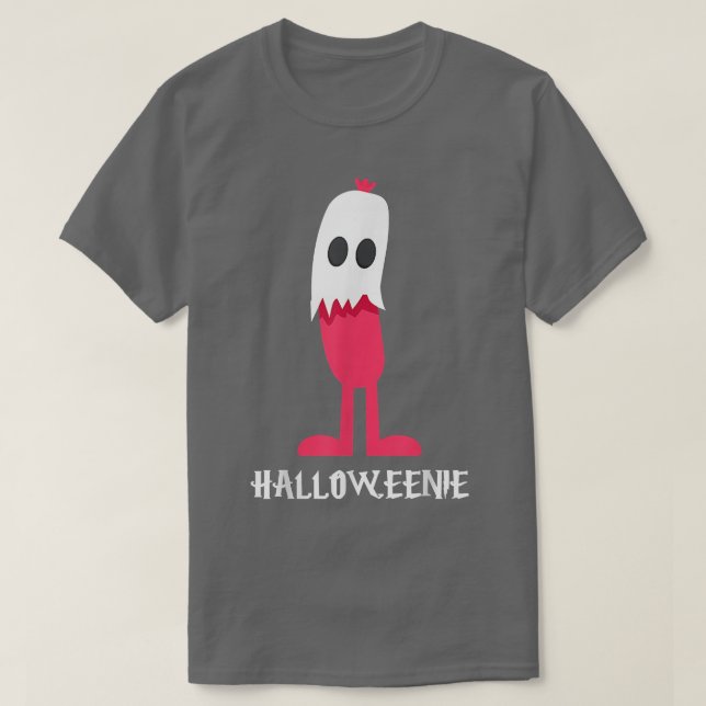 Camiseta Ghost Hot Dog Halloweenie Comida Figurume Gificit (Frente do Design)
