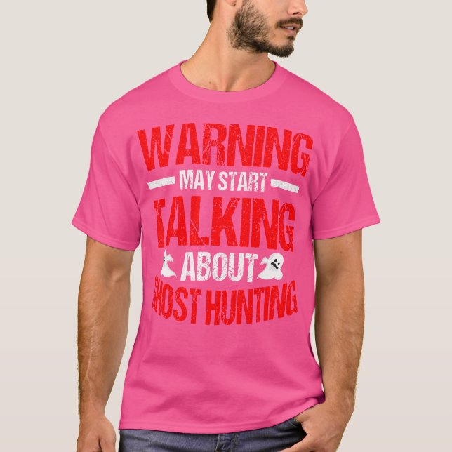 Camiseta Ghost Hunter Evp caçando Halloween Paranormal Spir (Frente)