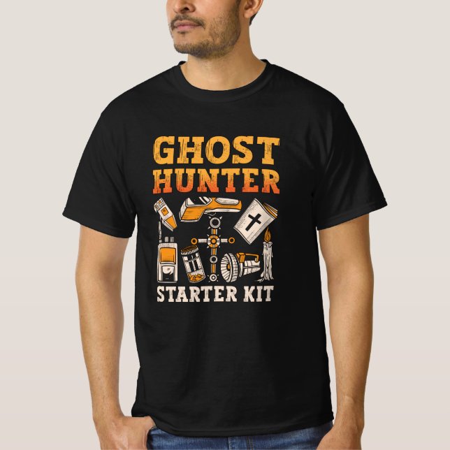 Camiseta Ghost Hunter Starter Kit Paranormal Caça ao Fantas (Frente)