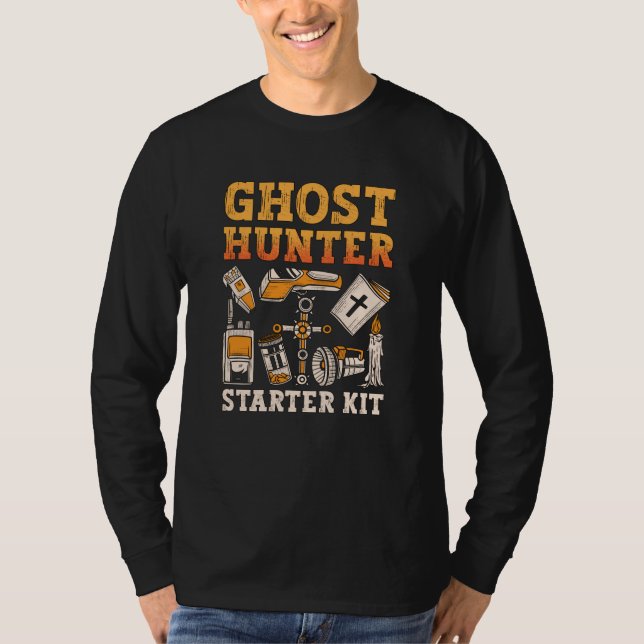 Camiseta Ghost Hunter Starter Kit Paranormal Caça ao Fantas (Frente)