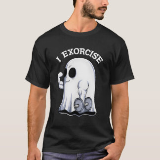 Camiseta Ghost I Exorcize Gym Exercise Workout Spooky Hallo
