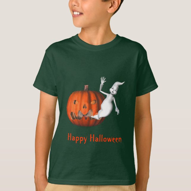 Camiseta Ghost Jack O Lanterna Kids Halloween (Frente)