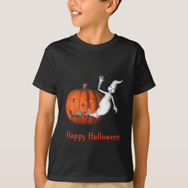 Camiseta Ghost Jack O Lanterna Kids Halloween (Frente)