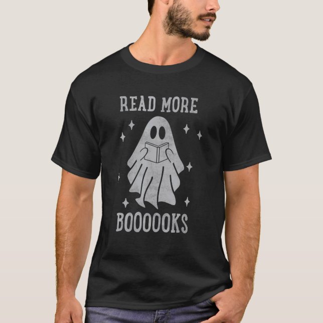 Camiseta Ghost Leia Mais Livros Engraçado Professor H (Frente)