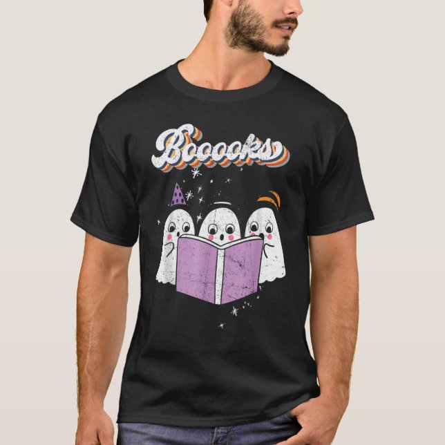 Camiseta Ghost Leia Mais Livros Engraçado Professor H (Frente)