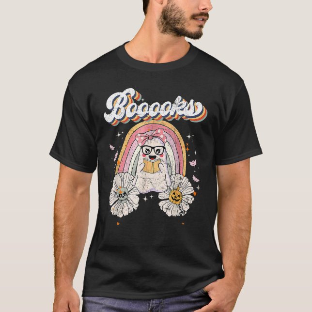 Camiseta Ghost Leia Mais Livros Engraçado Professor H (Frente)