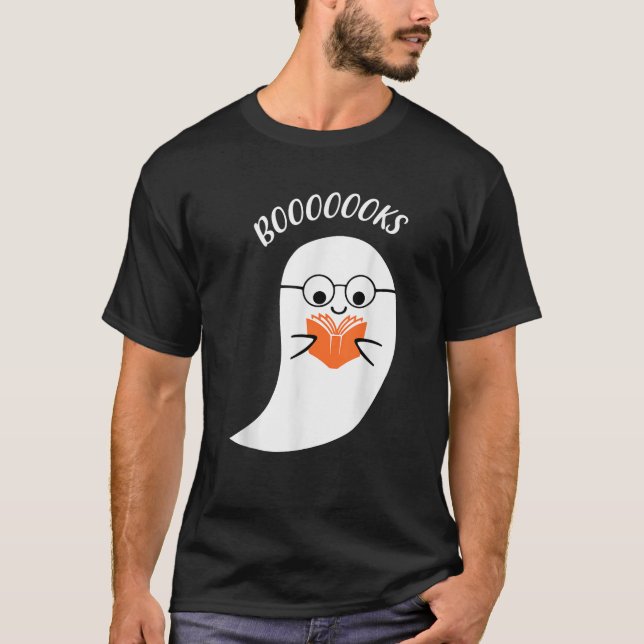 Camiseta Ghost Leia Mais Livros Engraçado Professor H (Frente)
